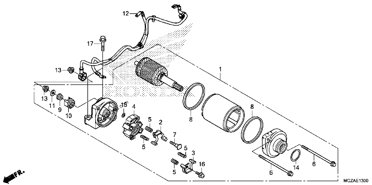 Diagrama de STARTER MOTOR
