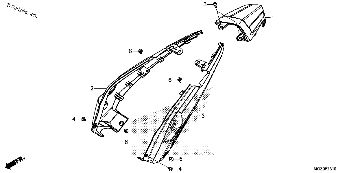 Diagrama de REAR COWL