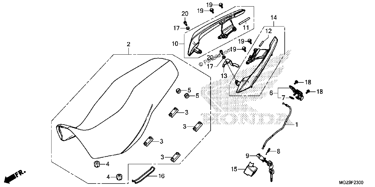 Diagrama de SEAT REAR GRIP