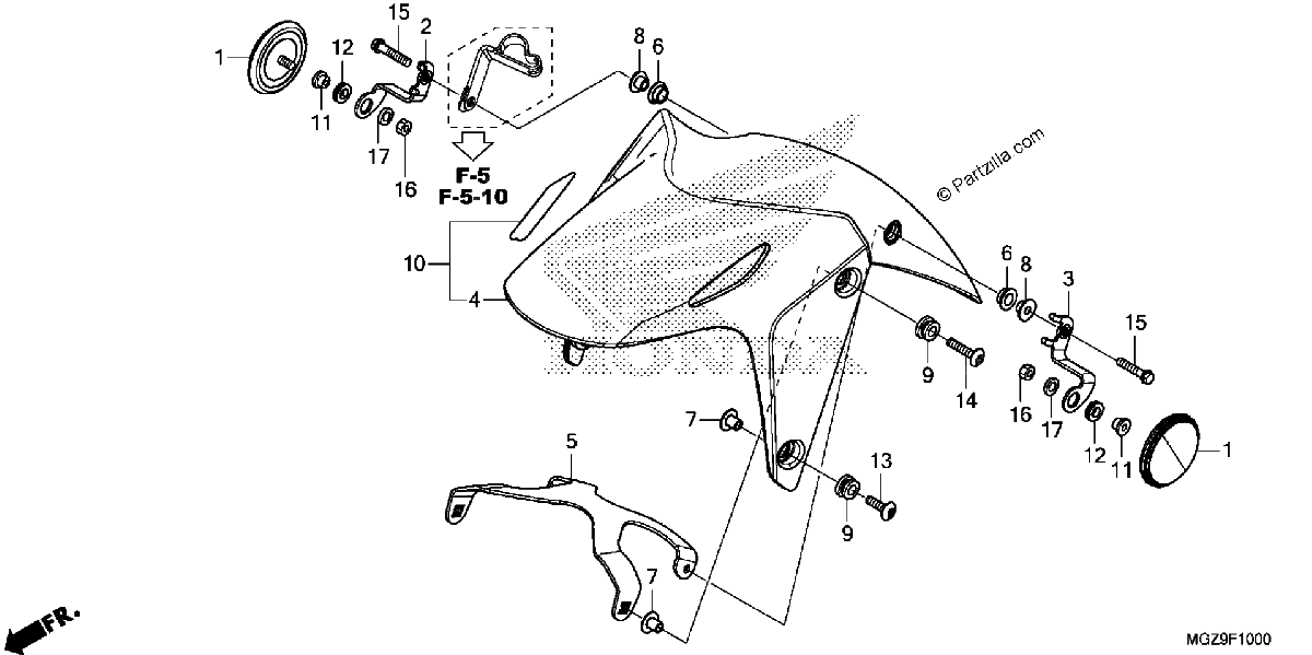 Diagrama de FRONT FENDER