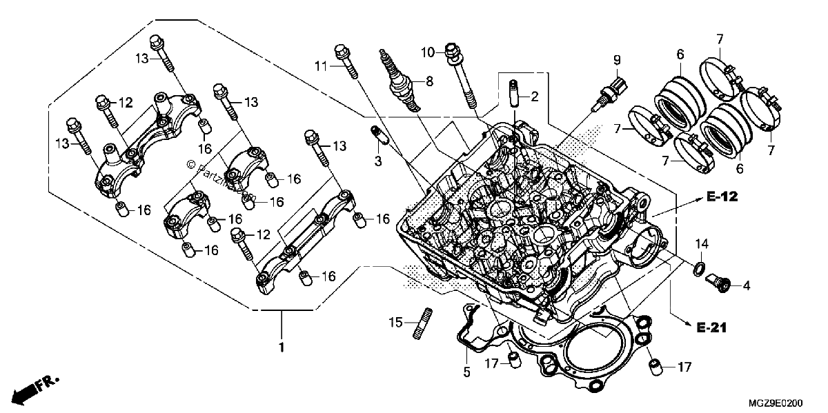 Diagrama de CYLINDER HEAD