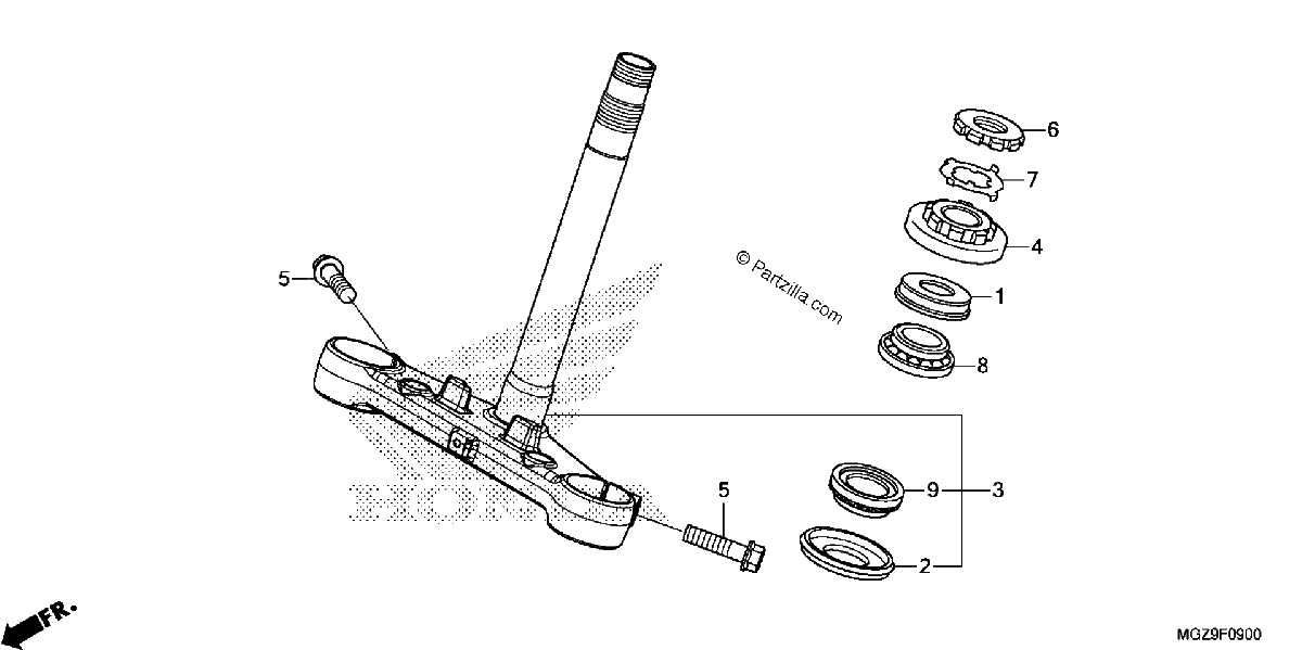 Diagrama de STEERING STEM