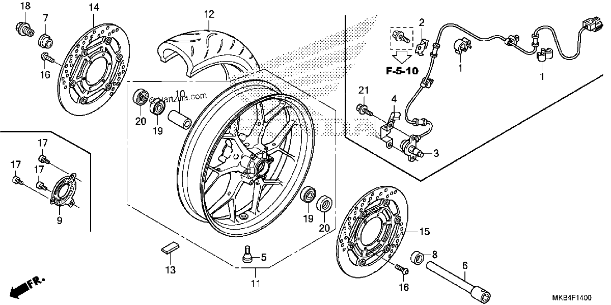 Diagrama de FRONT WHEEL