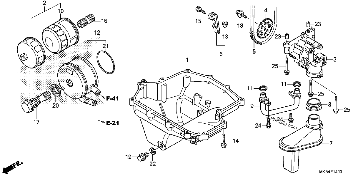 Diagrama de OIL PAN OIL PUMP