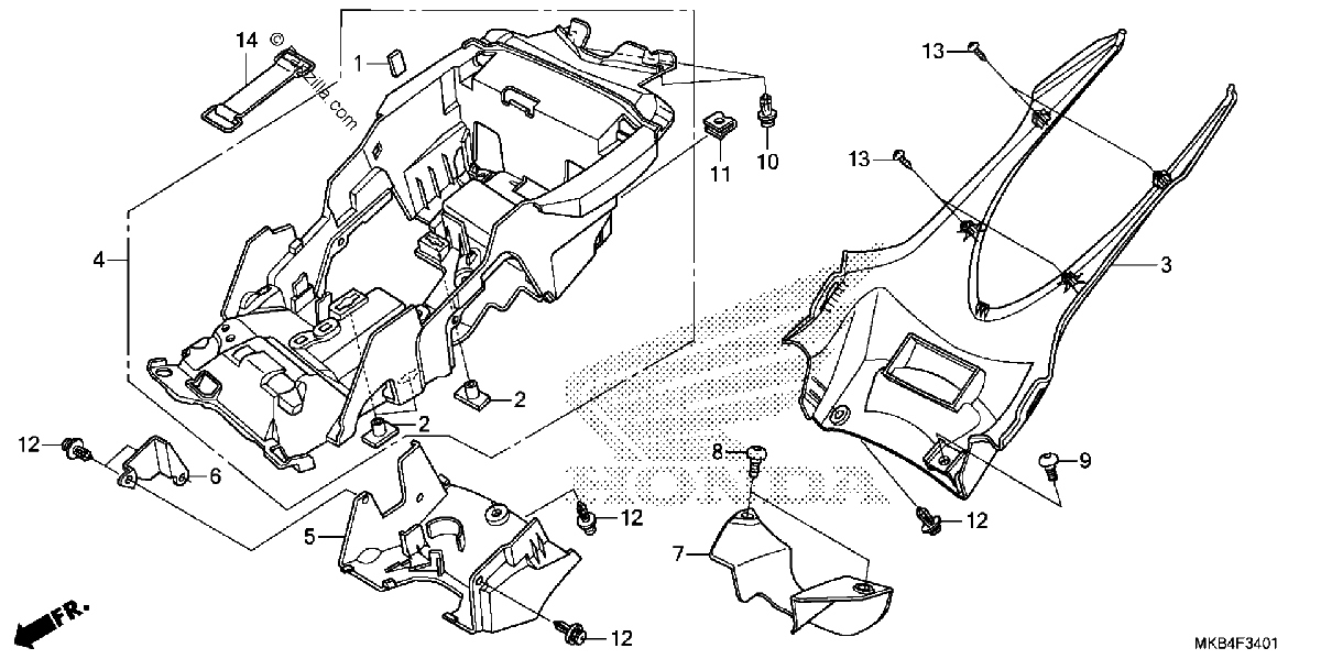 Diagrama de REAR FENDER 2