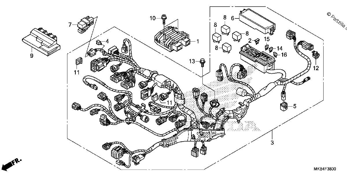Diagrama de WIRE HARNESS 1