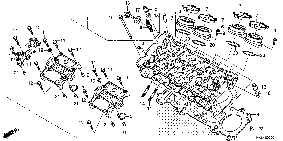 Diagrama de CYLINDER HEAD