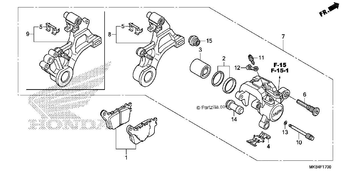 Diagrama de REAR BRAKE CALIPER