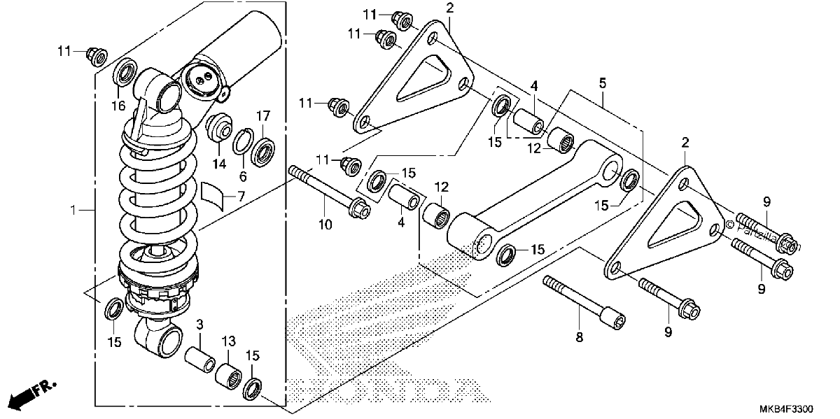 Diagrama de REAR SHOCK ABSORBER 1