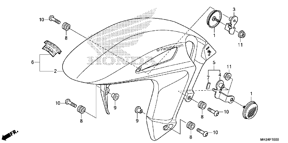 Diagrama de FRONT FENDER