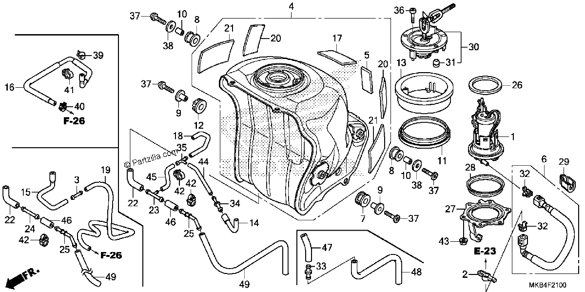Diagrama de FUEL TANK FUEL PUMP