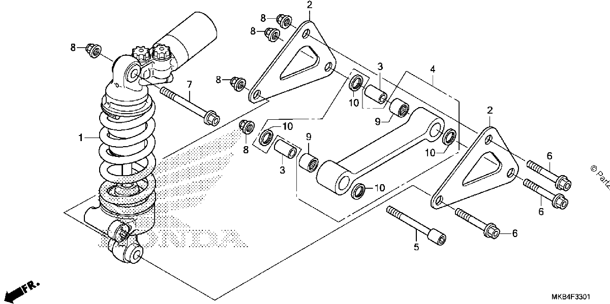 Diagrama de REAR SHOCK ABSORBER 2
