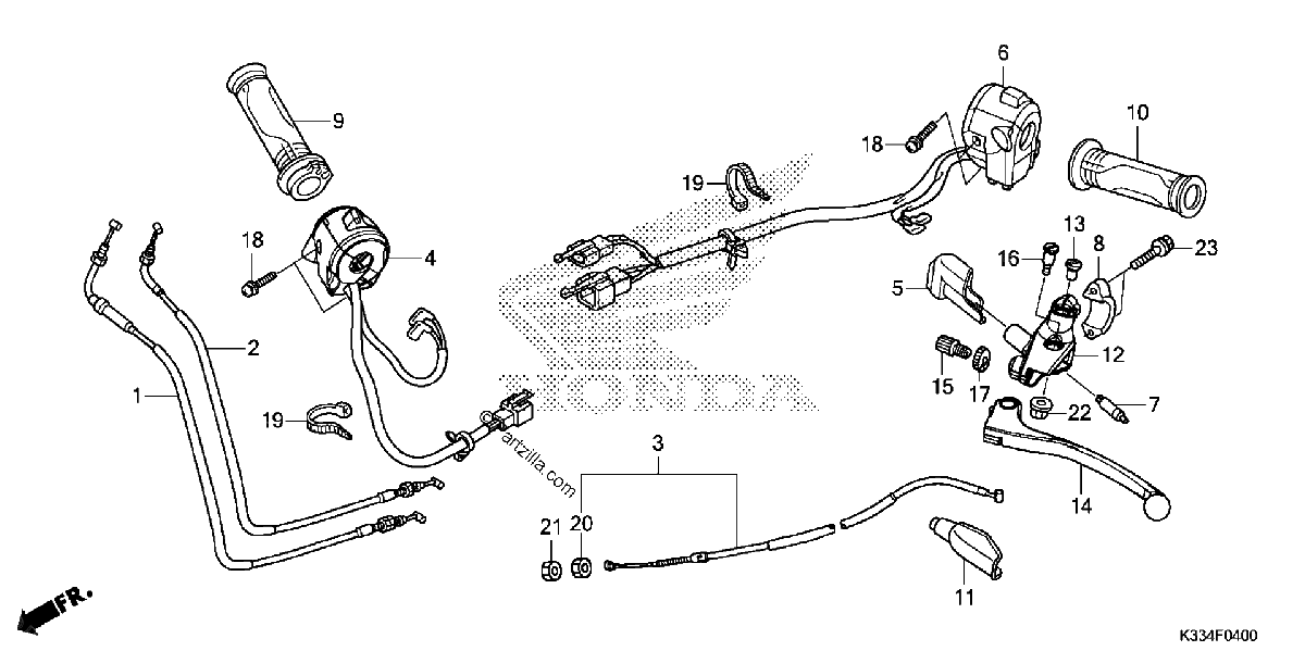 Diagrama de HANDLE LEVER SWITCH CABLE