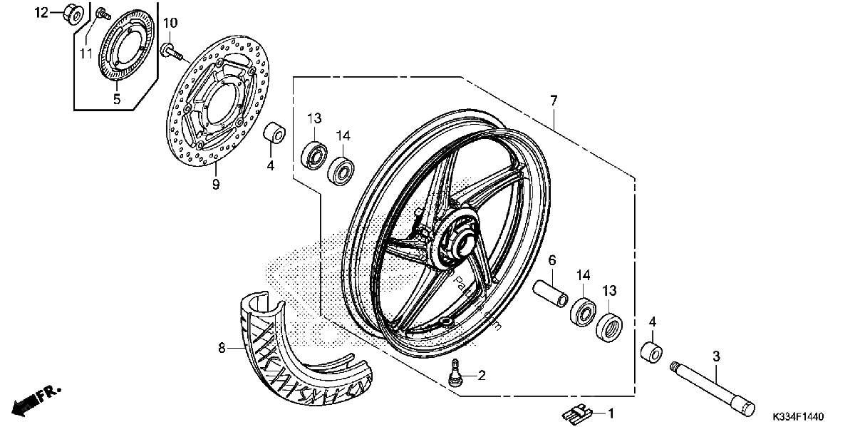 Diagrama de FRONT WHEEL