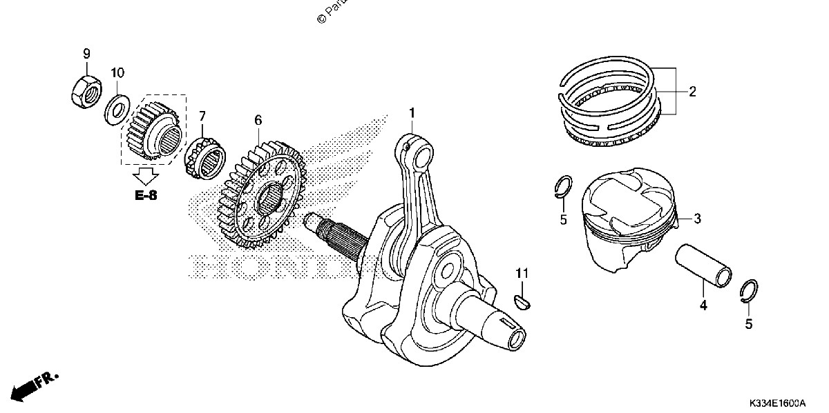 Diagrama de CRANKSHAFT PISTON