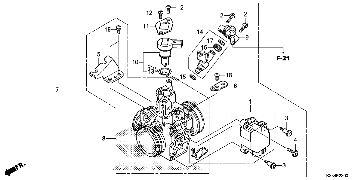 Diagrama de THROTTLE BODY