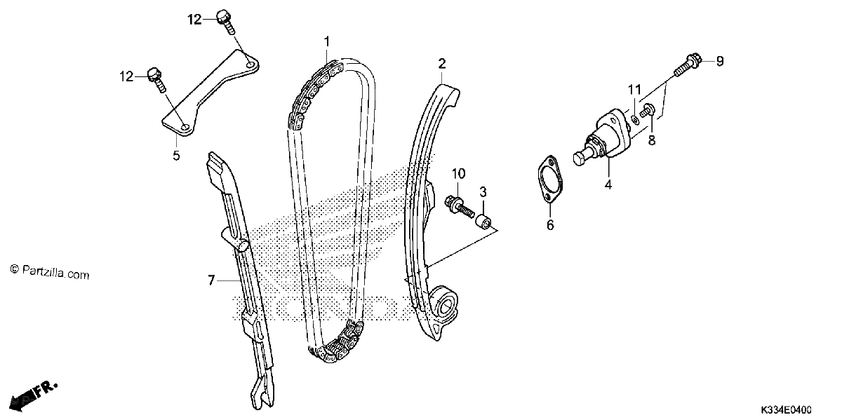 Diagrama de CAM CHAIN TENSIONER