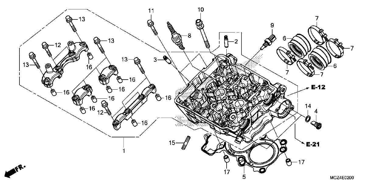 Diagrama de CYLINDER HEAD