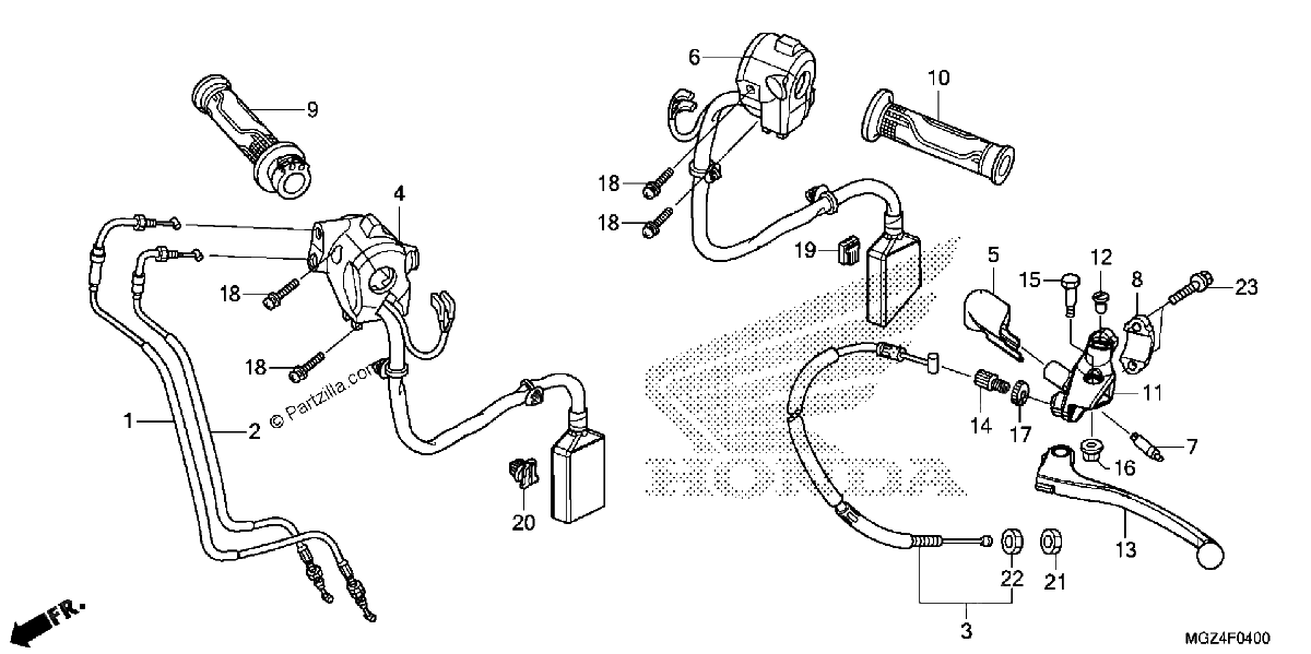 Diagrama de HANDLE LEVER SWITCH CABLE