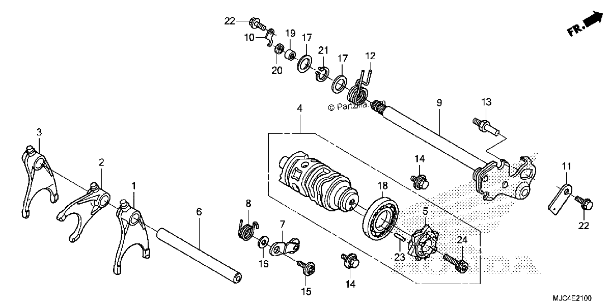 Diagrama de GEARSHIFT DRUM