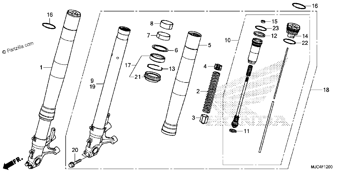 Diagrama de FRONT FORK