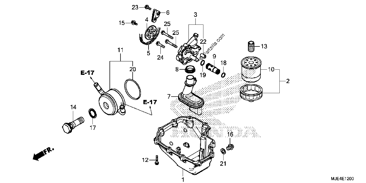 Diagrama de OIL PAN OIL PUMP