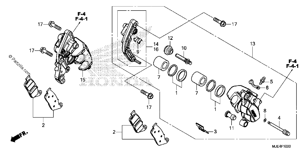 Diagrama de FRONT BRAKE CALIPER
