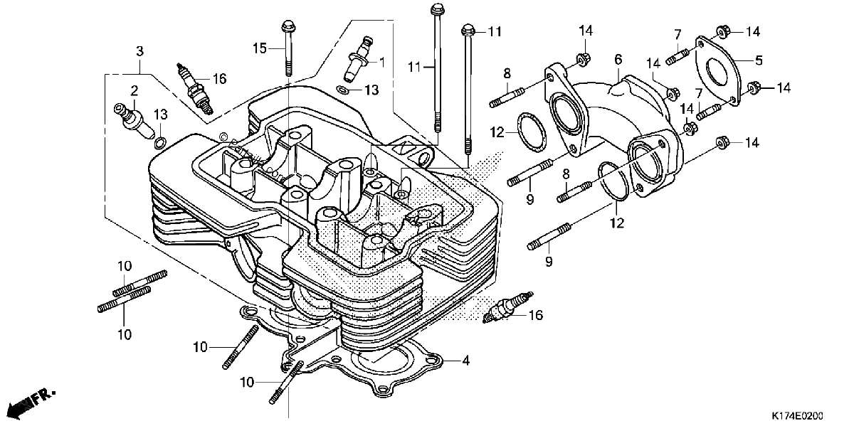 Diagrama de CYLINDER HEAD