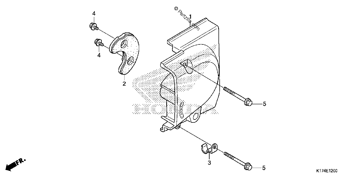 Diagrama de LEFT REAR CRANKCASE COVER