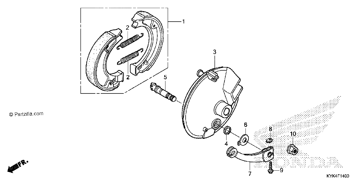 Diagrama de FRONT BRAKE PANEL