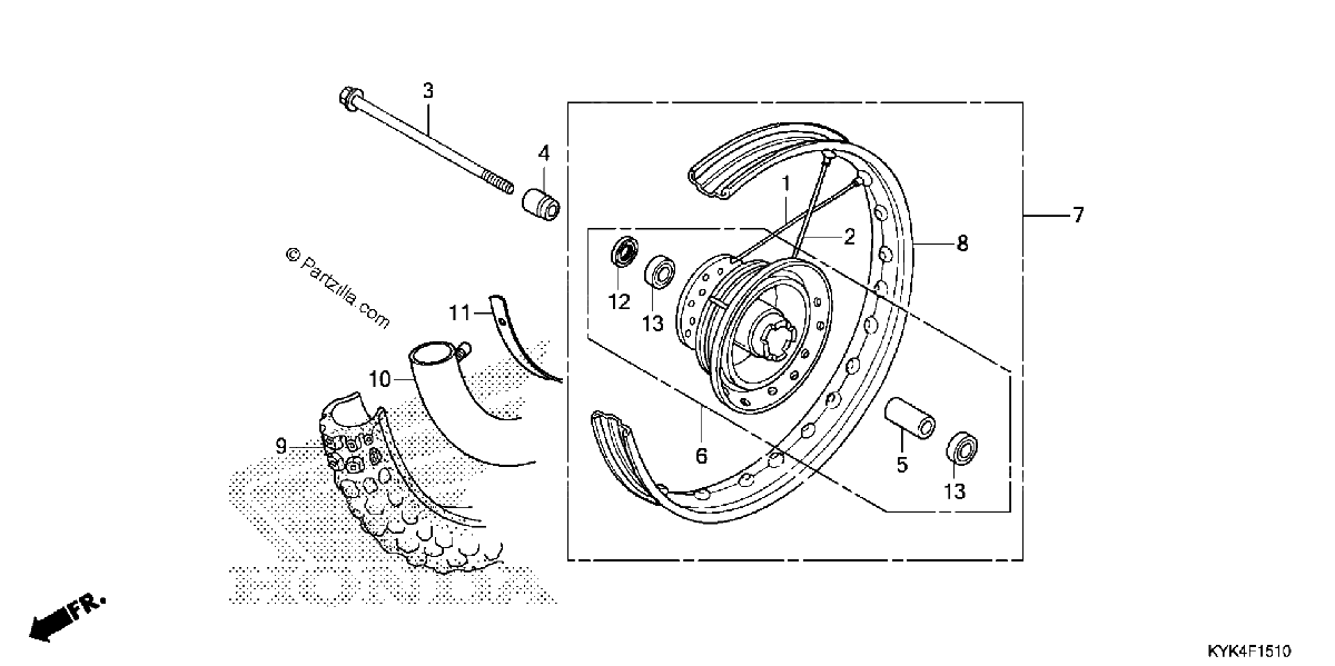 Diagrama de FRONT WHEEL