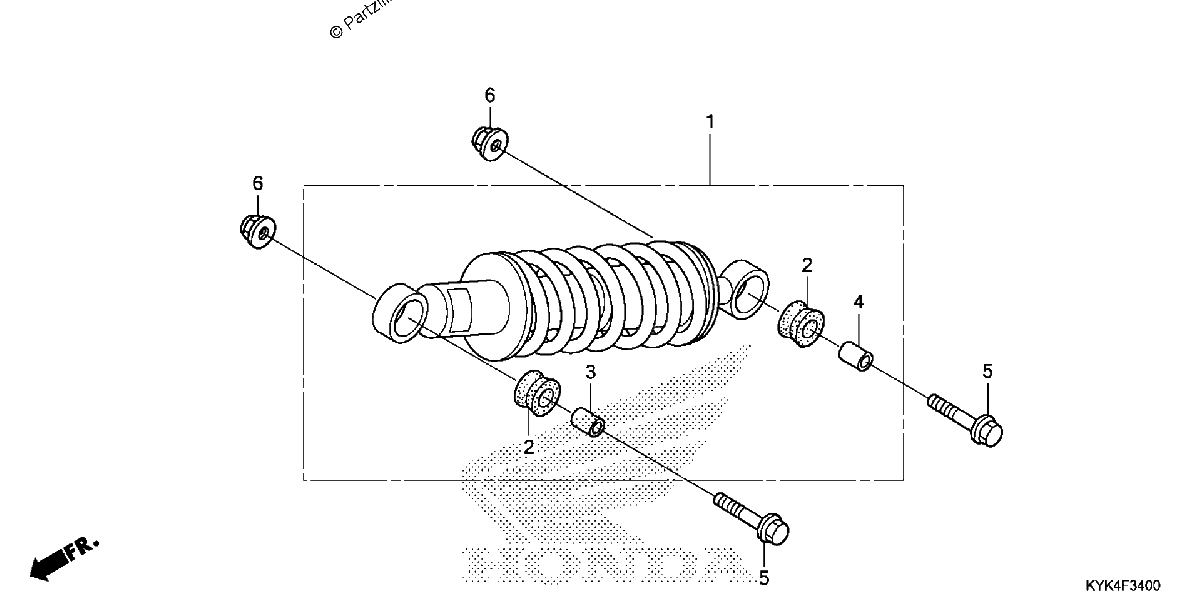 Diagrama de REAR SHOCK ABSORBER