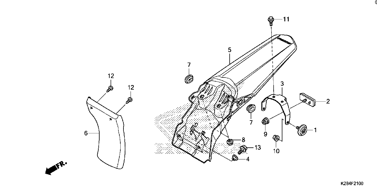 Diagrama de REAR FENDER