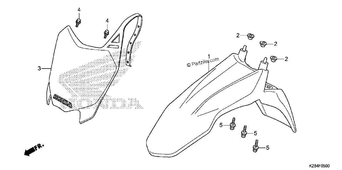 Diagrama de FRONT FENDER