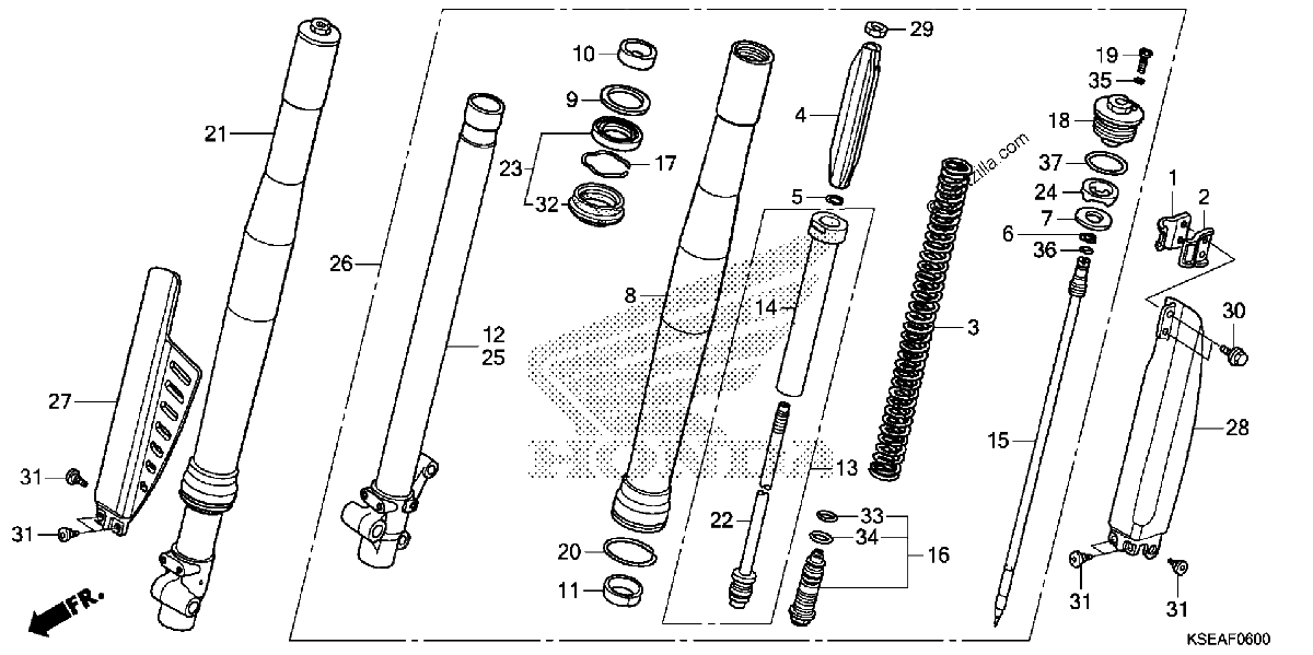Diagrama de FRONT FORK