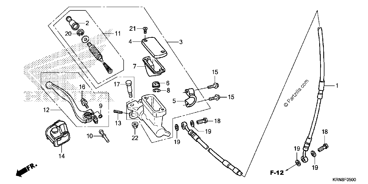 Diagrama de FRONT BRAKE MASTER CYLINDER