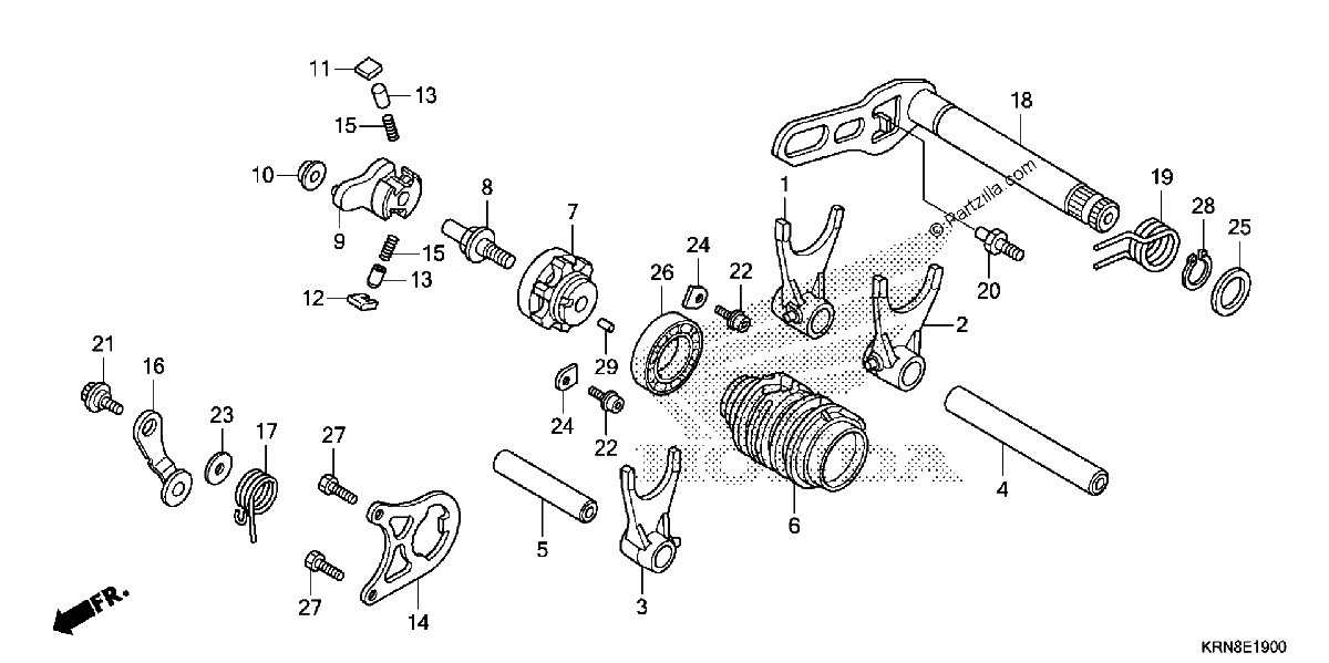 Diagrama de GEARSHIFT DRUM