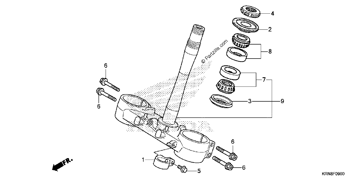 Diagrama de STEERING STEM