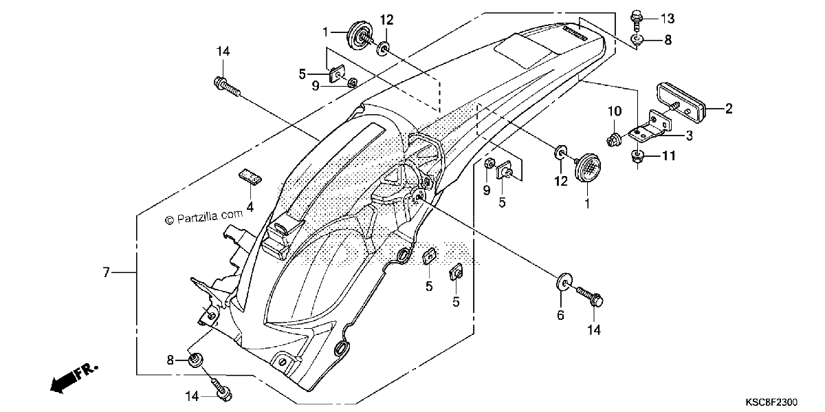 Diagrama de REAR FENDER