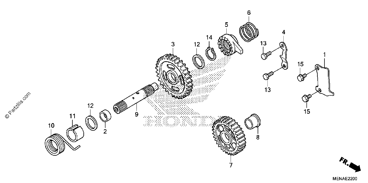 Diagrama de KICK STARTER SPINDLE