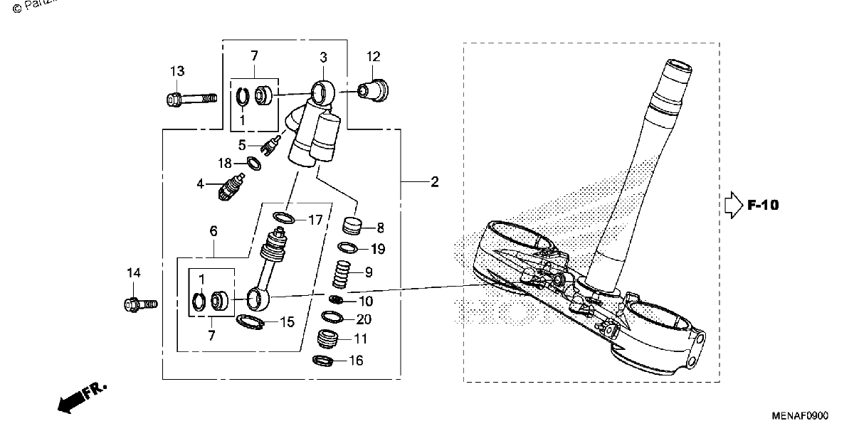 Diagrama de STEERING DAMPER