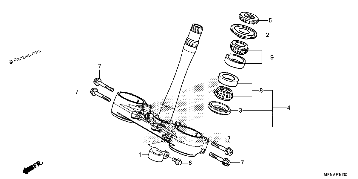 Diagrama de STEERING STEM