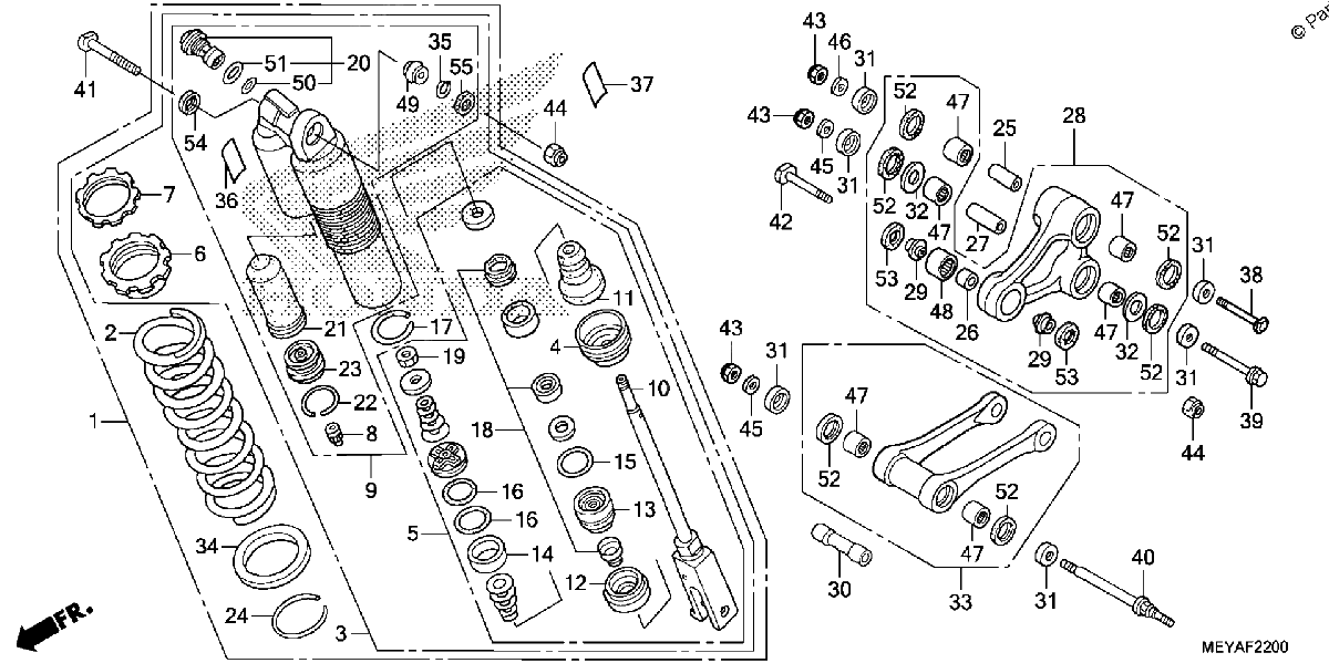 Diagrama de REAR SHOCK ABSORBER