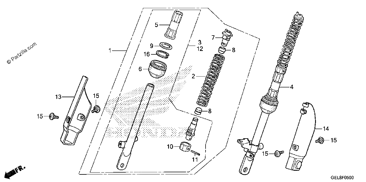 Diagrama de FRONT SHOCK ABSORBER