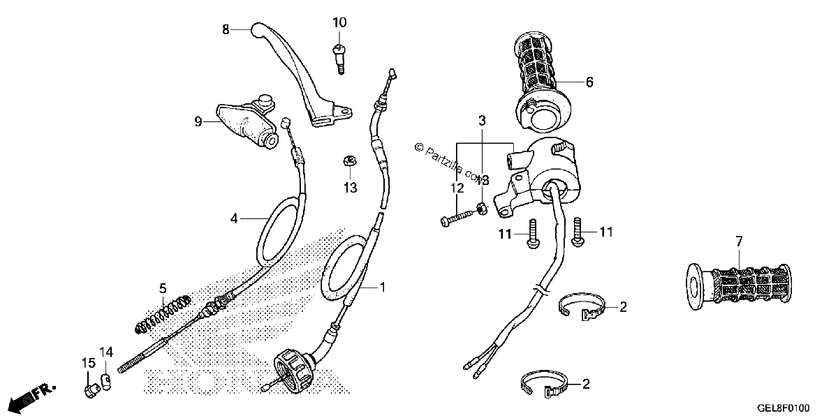 Diagrama de HANDLE LEVER SWITCH CABLE