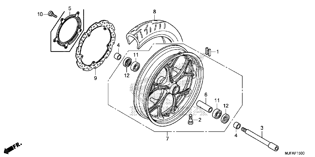 Diagrama de FRONT WHEEL