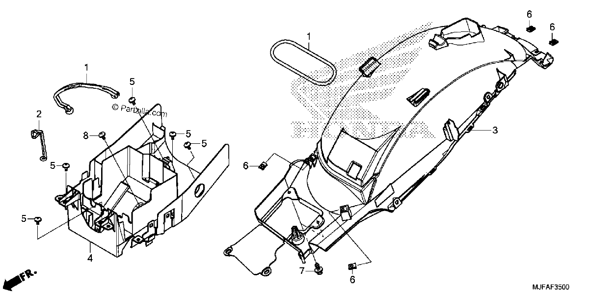 Diagrama de REAR FENDER