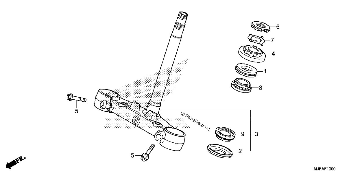 Diagrama de STEERING STEM