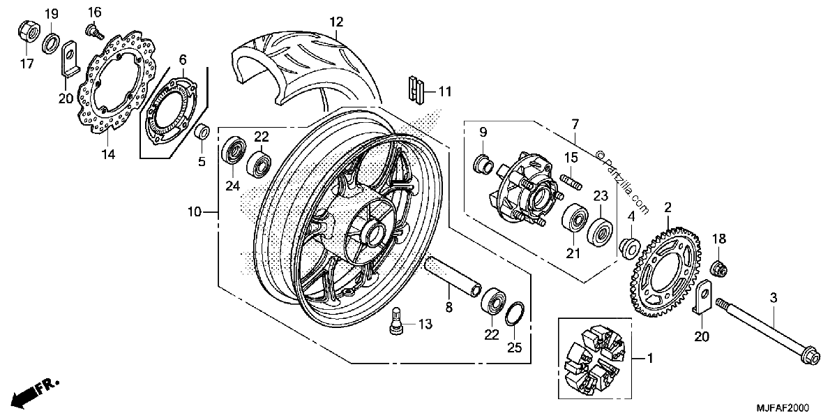 Diagrama de REAR WHEEL