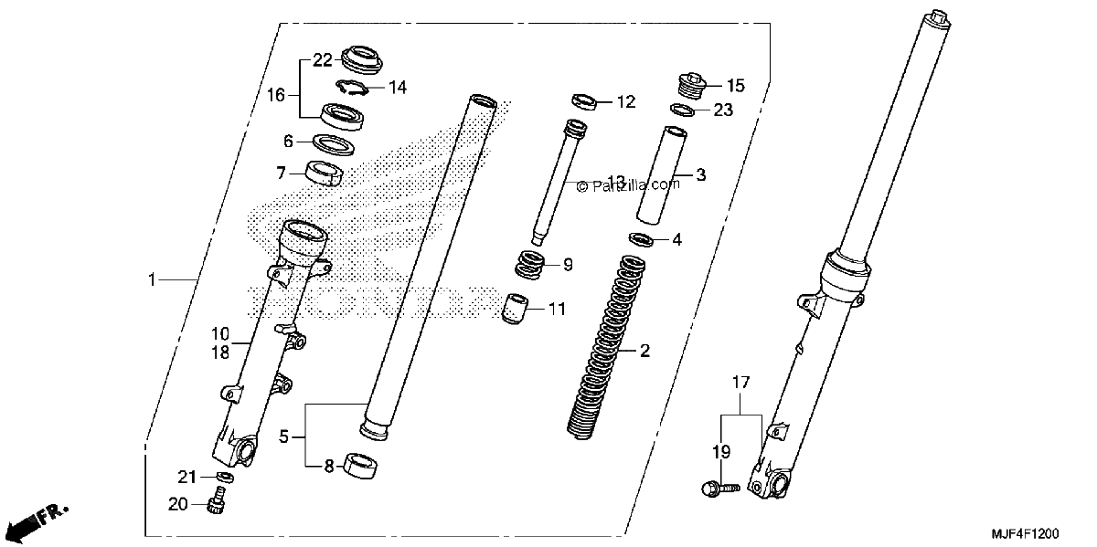 Diagrama de FRONT FORK